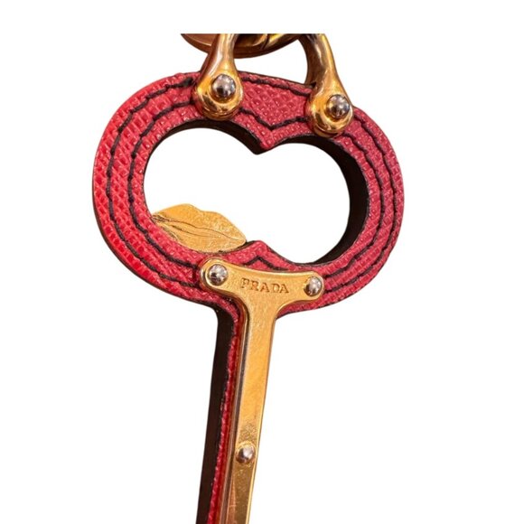 PRADA Saffiano Leather Lip Key Chain - Picture 2 of 7